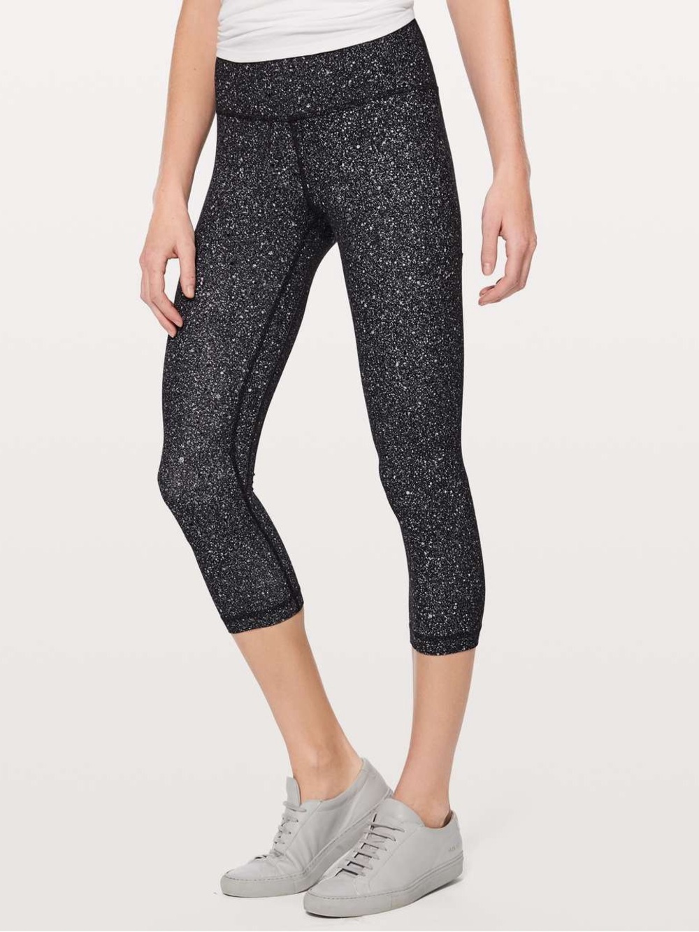 lululemon athletica hi-rise Black & White Speckled Cropped Leggings